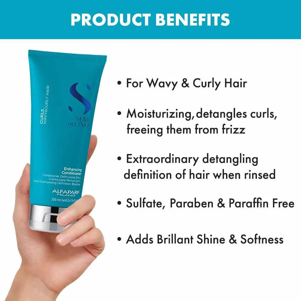 Alfaparf Semi Di Lino Curls Conditioner 200ml - Image 3