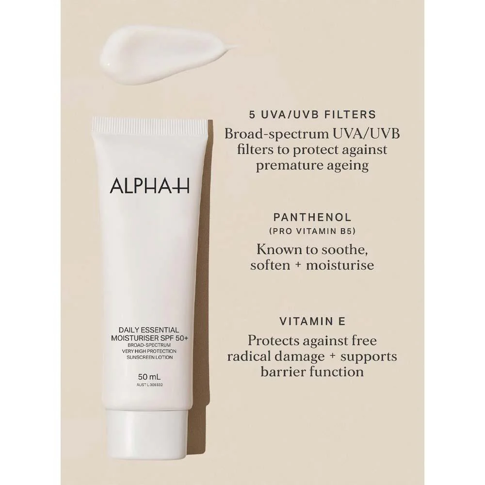 Alpha-H Daily Essential Moisturiser 50+ 50ml - Image 2
