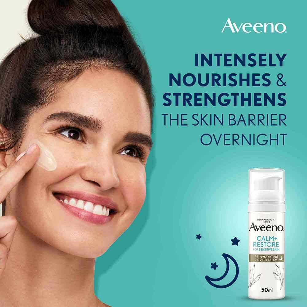 Aveeno Calm & Restore Re-Hydrating Night Cream 50ml - Image 2