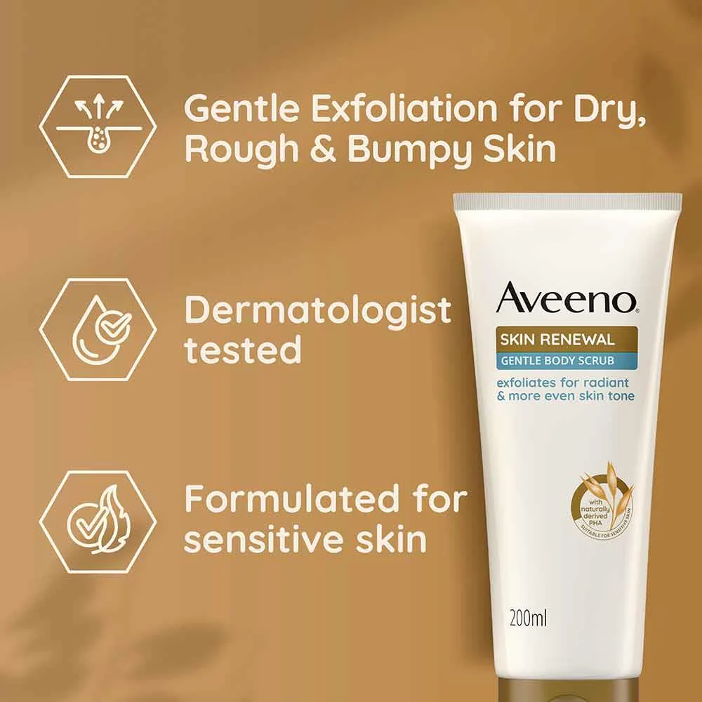 Aveeno Skin Renewal Gentle Body Scrub 200ml - Image 4