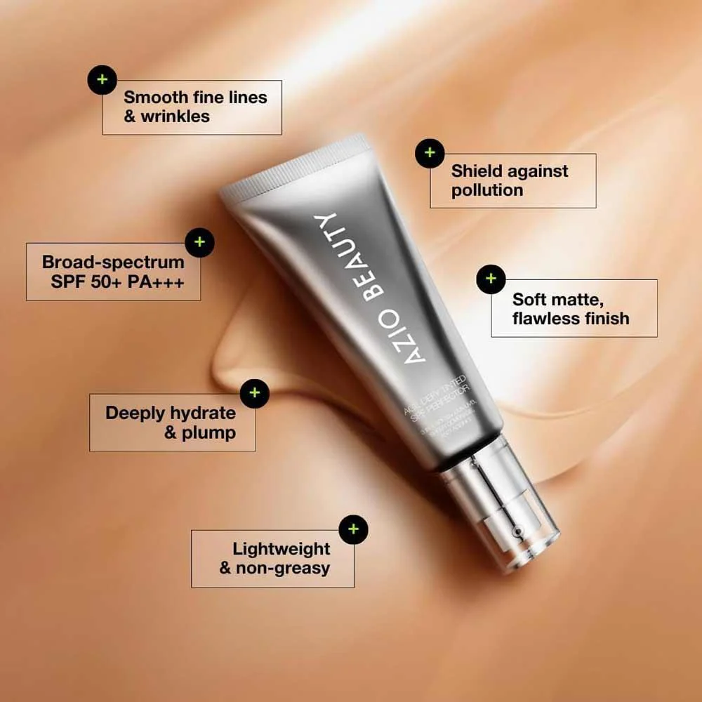 Azio Beauty Age-Defy Tinted SPF50 Perfector Fair 35ml - Image 5