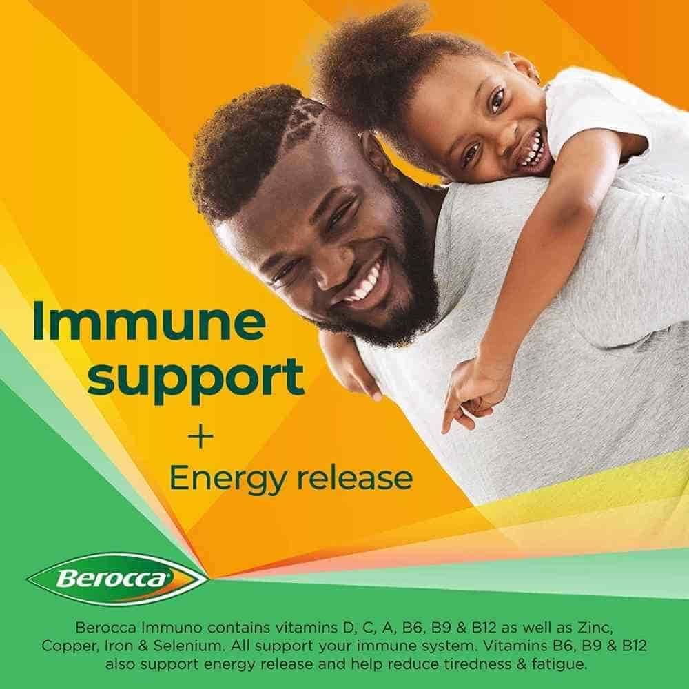 Berocca Immuno Sugar-Free Orange Effervescent Tablets 30 Pack - Image 3