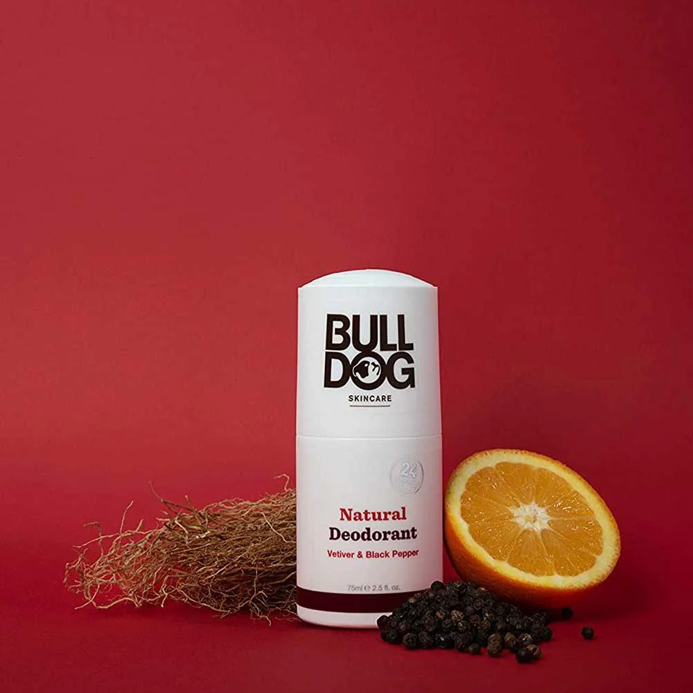 Bulldog Natural Deodorant Roll On Vetiver & Black Pepper 75ml - Image 2