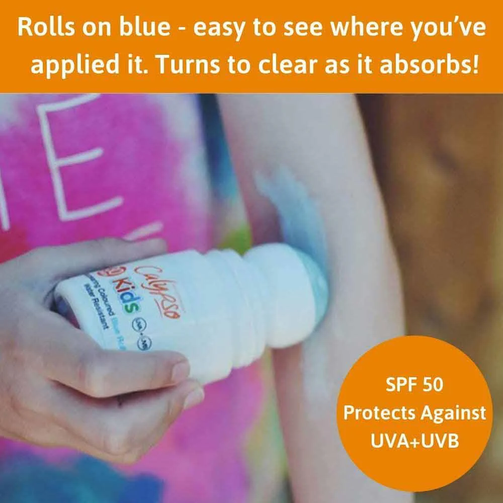 Calypso Kids Blue Roll-On SPF50+ 50ml - Image 2
