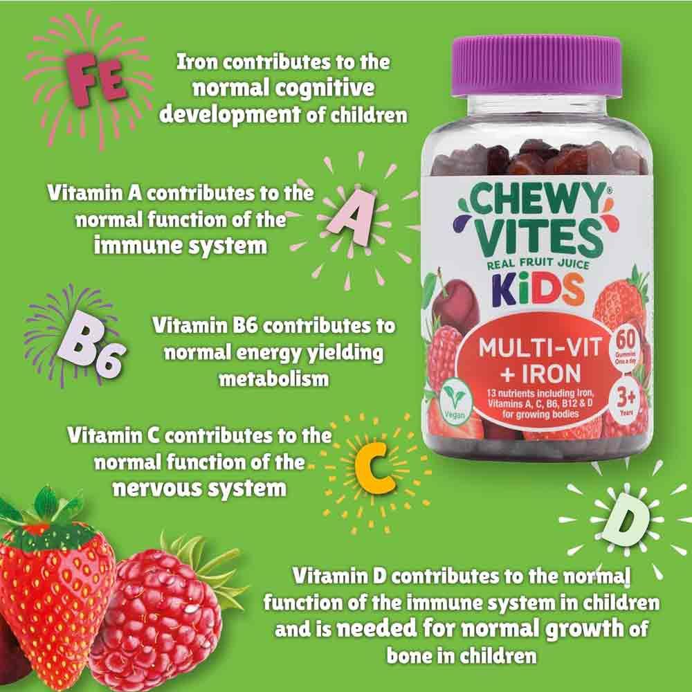 Chewy Vites Kids Multi-VIt + Iron 60 Gummies - Image 3