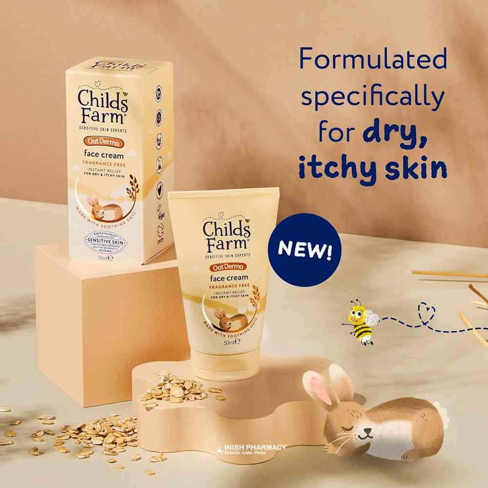Childs Farm OatDerma Fragrance Free Face Cream 50ml - Image 11