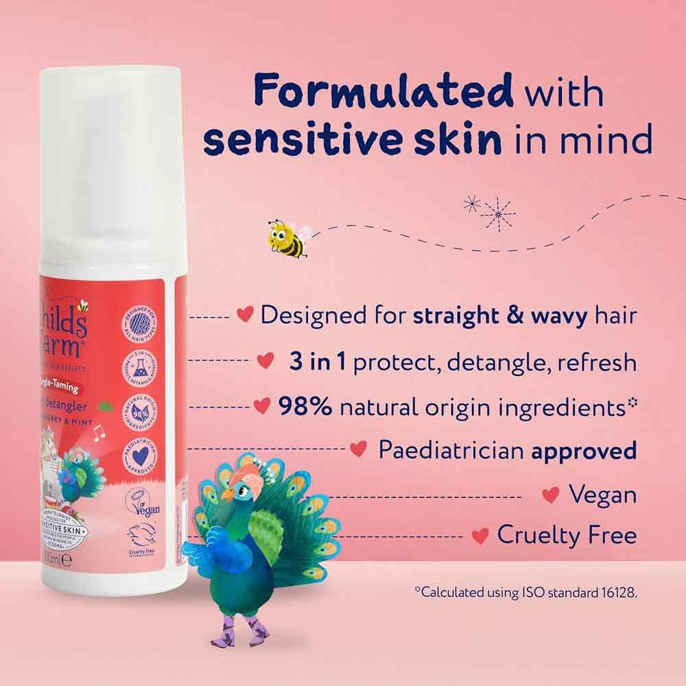 Childs Farm Tangle-Taming Hair Detangler Strawberry & Mint 100ml - Image 7