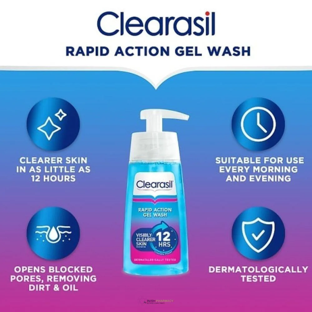 Clearasil Rapid Action Gel Wash 150ml - Image 3