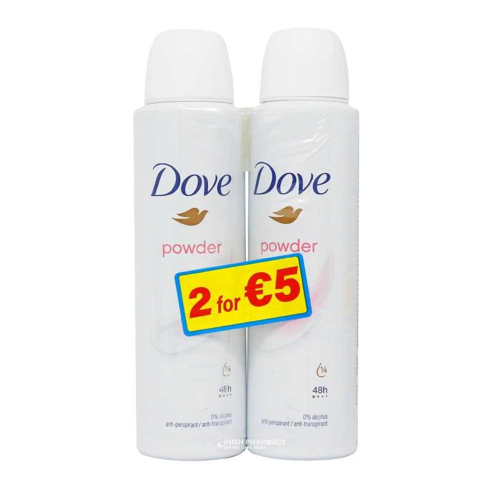 Dove Powder Anti-Perspirant Spray 150ml Twin Pack