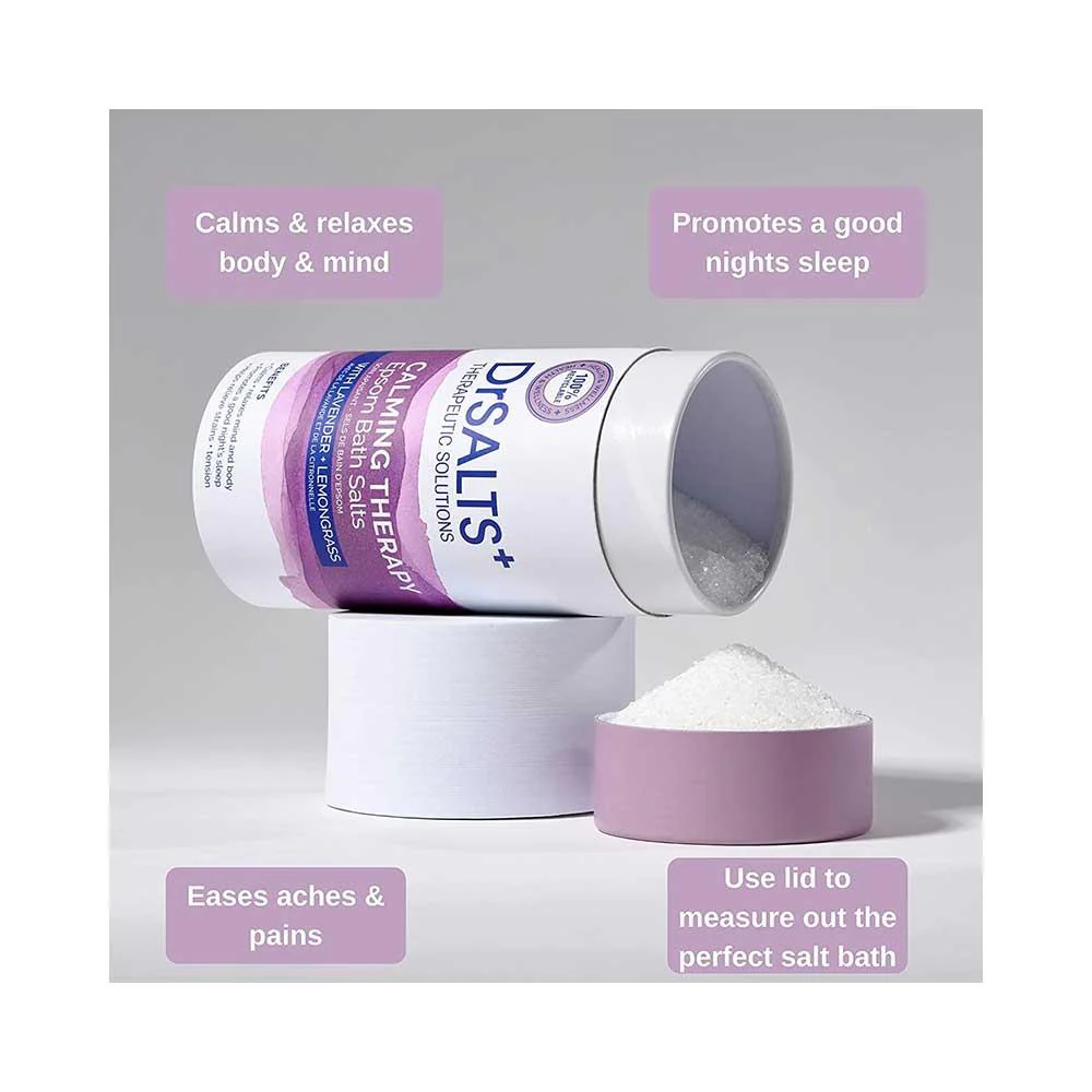 Dr Salts Calming Therapy Lavender & Lemongrass Epsom Bath Salts 750g - Image 3