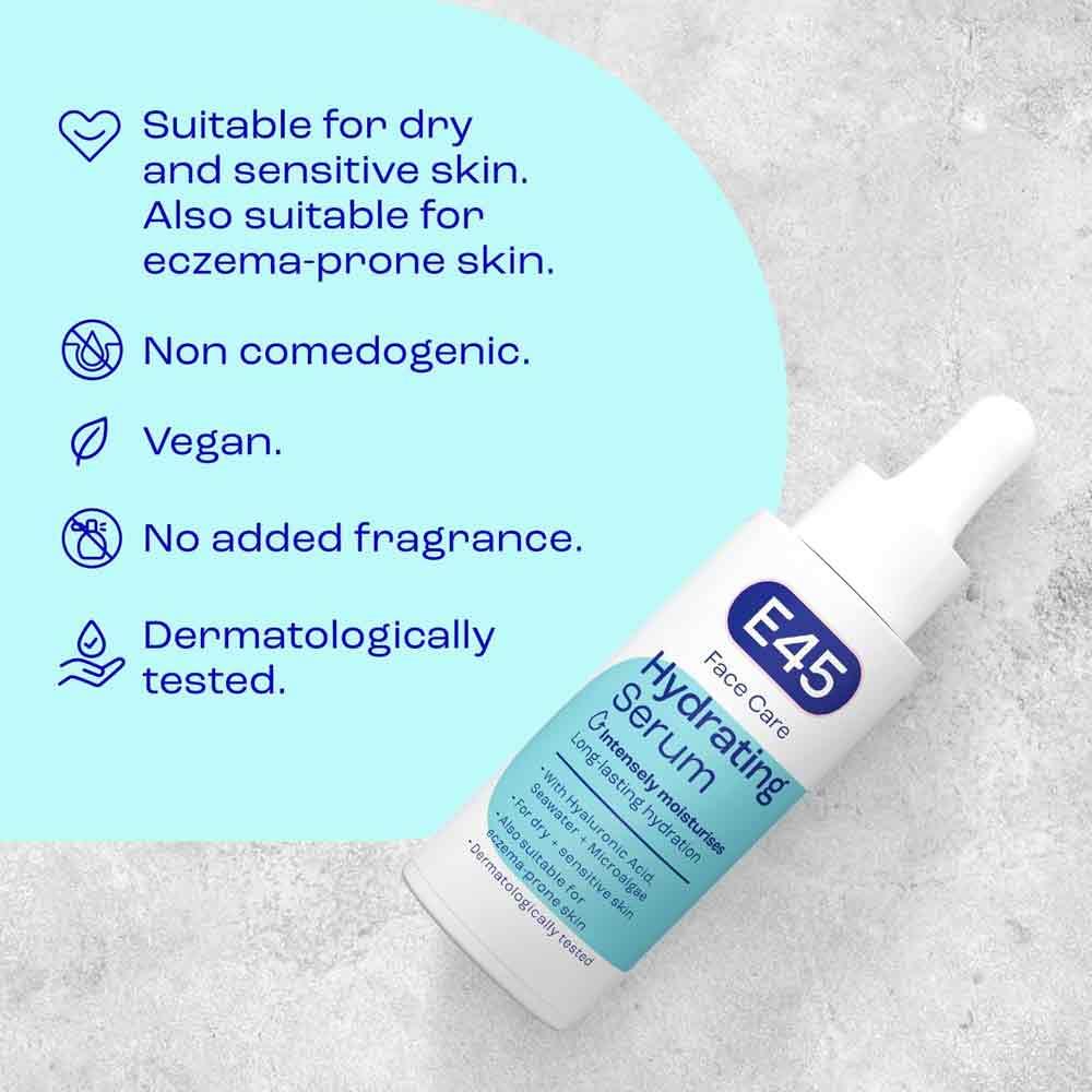 E45 Face Care Hydrating Serum 30ml - Image 5