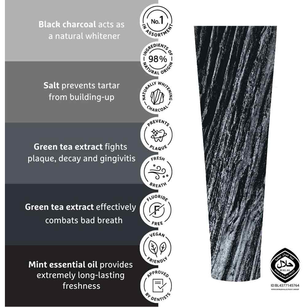 EcoDenta Black Whitening Toothpaste 100ml - Image 3