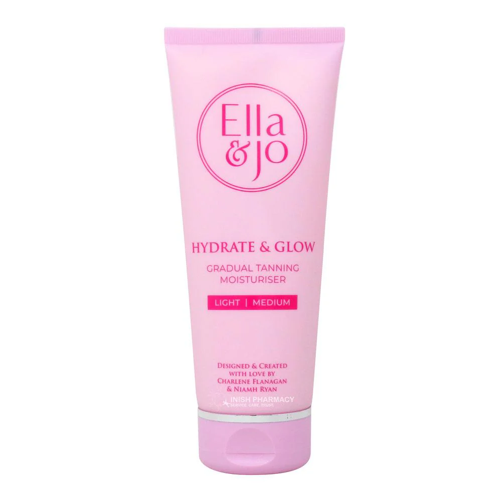 Ella & Jo Hydrate & Glow Gradual Tanning Moisturiser Light/Medium 200ml