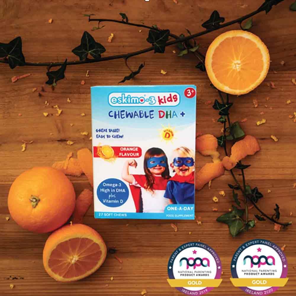 Eskimo-3 Kids Chewable DHA+ Orange Flavour 54 Pack - Image 3