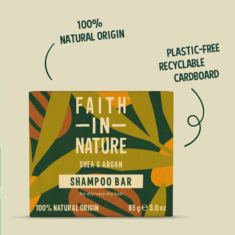 Faith in Nature Shampoo Bar Shea and Argan - Image 2