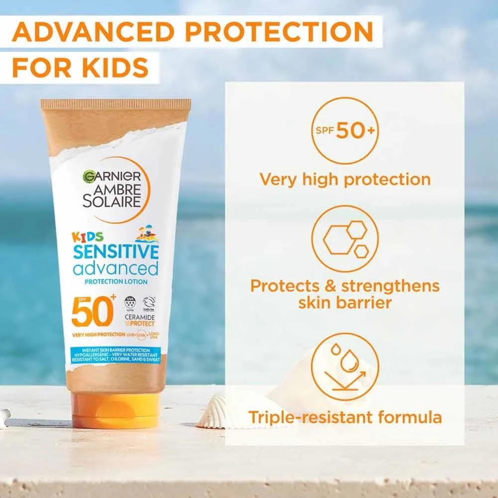Garnier Ambre Solaire Sensitive Kids Advanced Sun Protection Lotion SPF50+ 175ml - Image 2