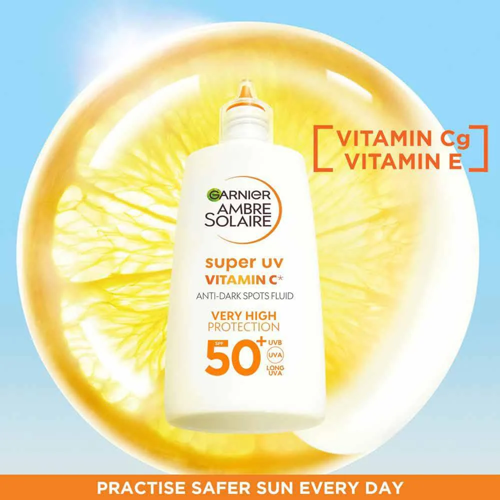 Garnier Ambre Solaire Super UV Vitamin C Anti-Dark Spots Fluid SPF50 40ml - Image 2