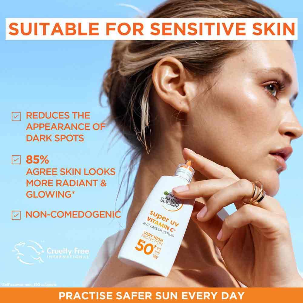 Garnier Ambre Solaire Super UV Vitamin C Anti-Dark Spots Fluid SPF50 40ml - Image 3