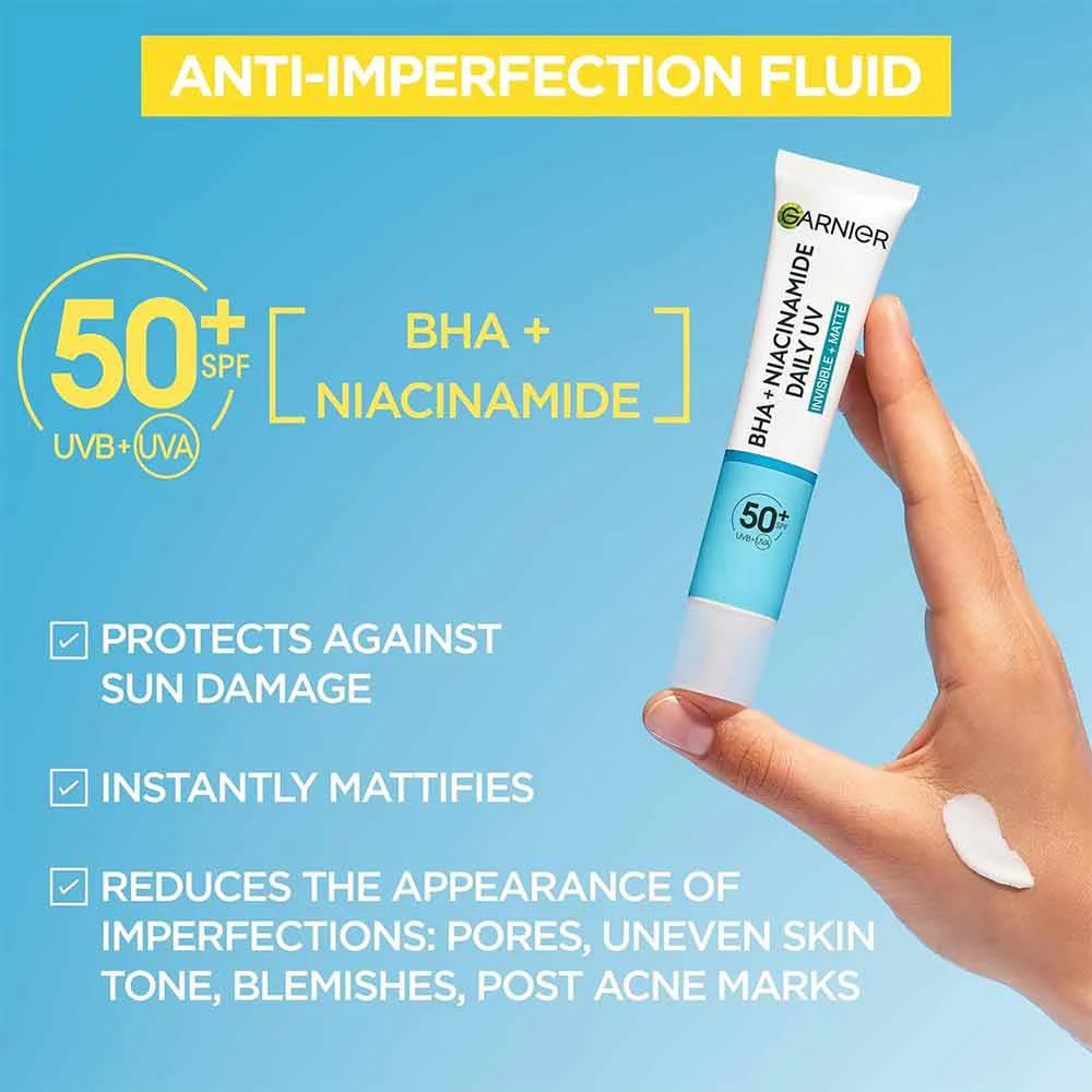 Garnier Pure Active BHA+Niacinamide UV Fluid SPF50 40ml - Image 2