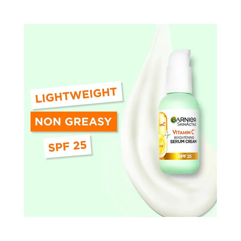 Garnier SkinActive Vitamin C 2in1 Brightening Serum Cream SPF 25 50ml - Image 2
