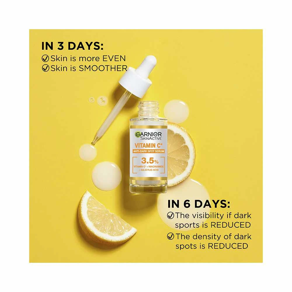 Garnier SkinActive Vitamin C Anti-Dark Spot Brightening Serum 30ml - Image 4