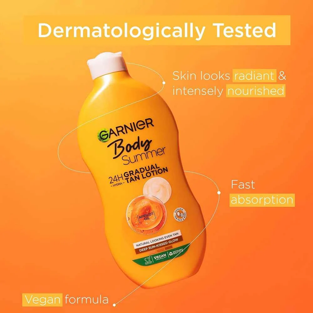 Garnier Summer Body Moisturising Lotion Deep Sun-Kissed Look 400ml - Image 3