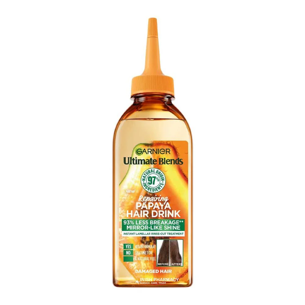 Garnier Ultimate Blends Repairing Papaya Hair Drink Liquid Conditioner Damaged Hair 200ml