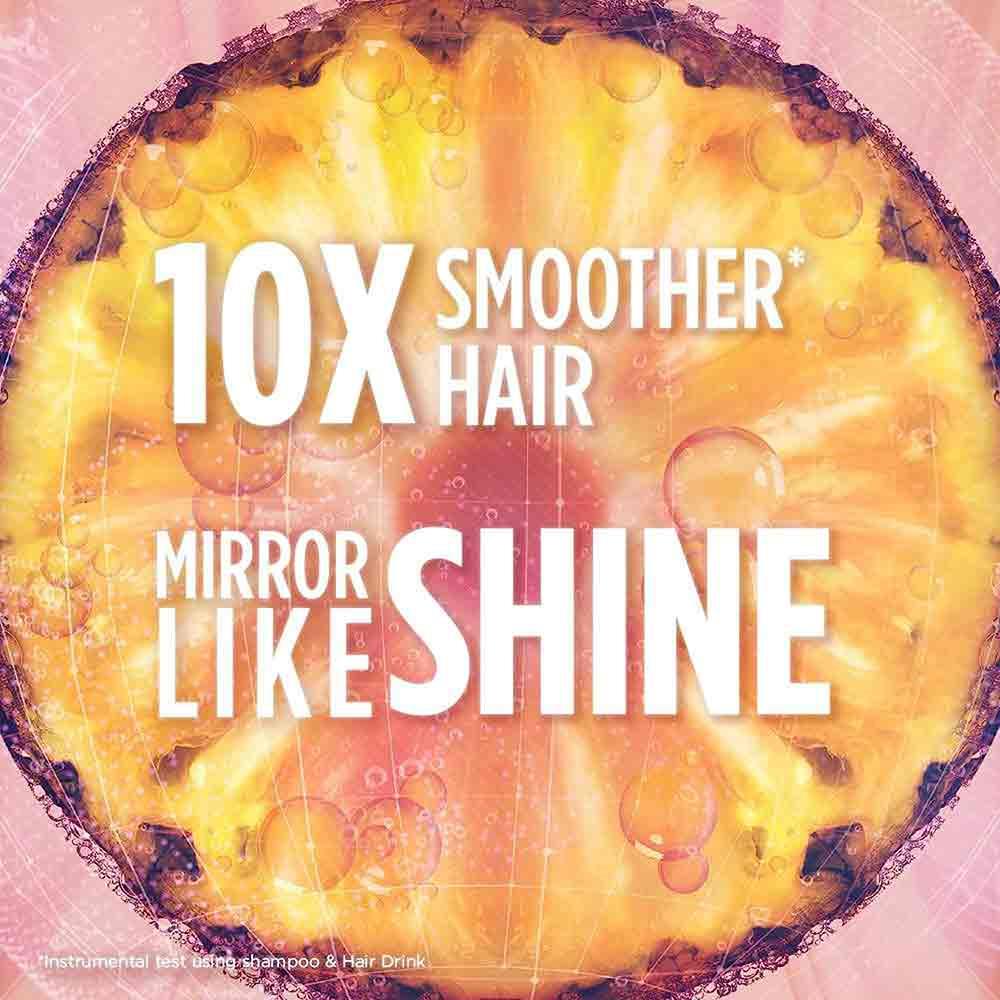 Garnier Ultimate Glowing Lengths Pineapple Hair Drink Liquid Conditioner Long Dull Hair 200ml - Image 2