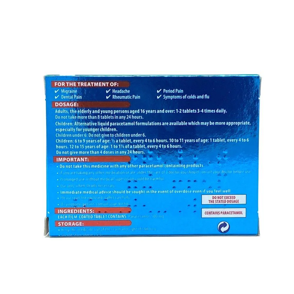 GSK Paracetamol 500mg Film Coated Tablets 24 Pack - Image 2
