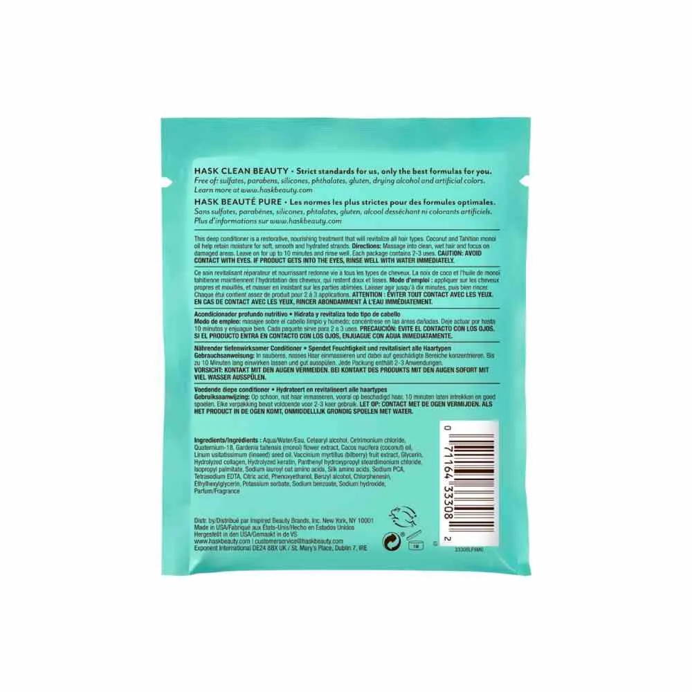 Hask Coconut Oil Moisturising Nourishing Deep Conditioner Treatment 50ml - Image 2