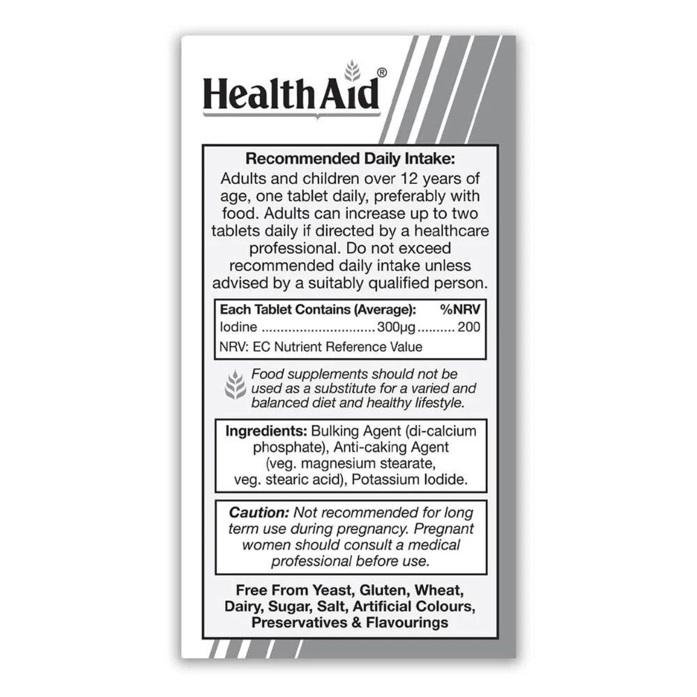 Health Aid Iodine 300ug 60 Tablets - Image 2