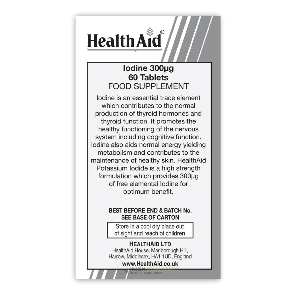 Health Aid Iodine 300ug 60 Tablets - Image 3