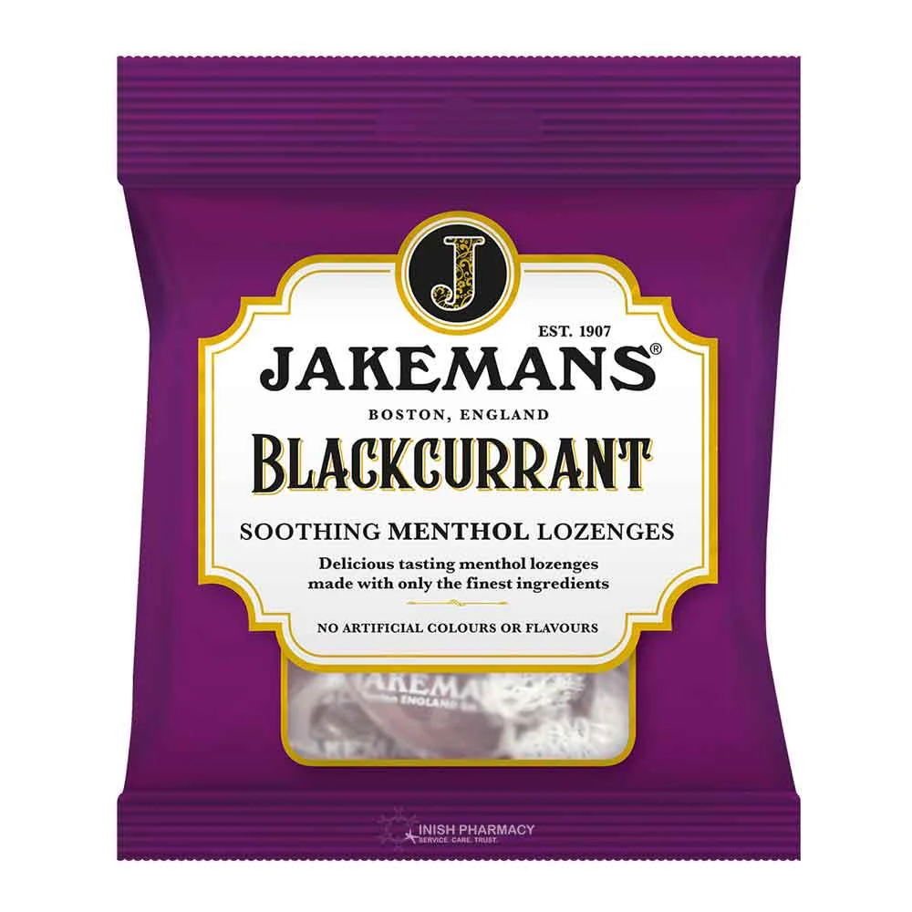 Jakemans Blackcurrant Menthol Soothing Menthol Sweets 73g