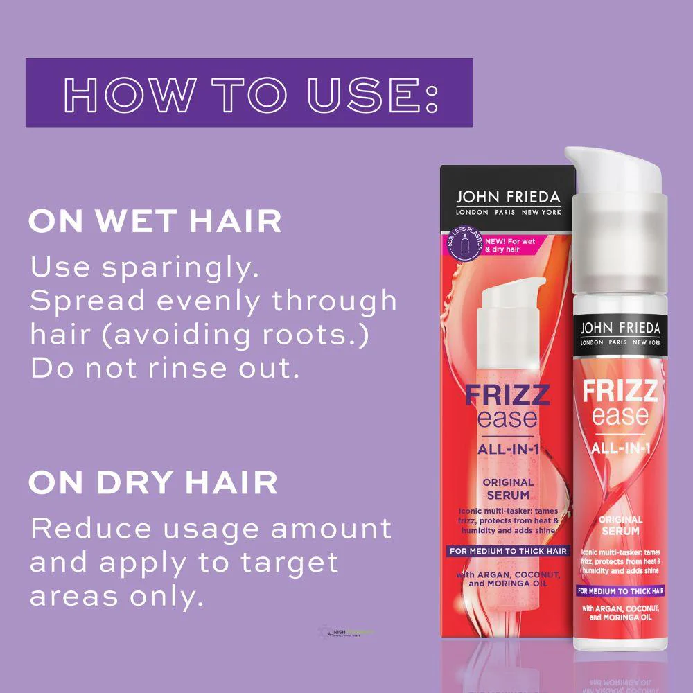 John Frieda Frizz Ease All In One Original Serum For Medium To Thick Hair 50ml - Image 4