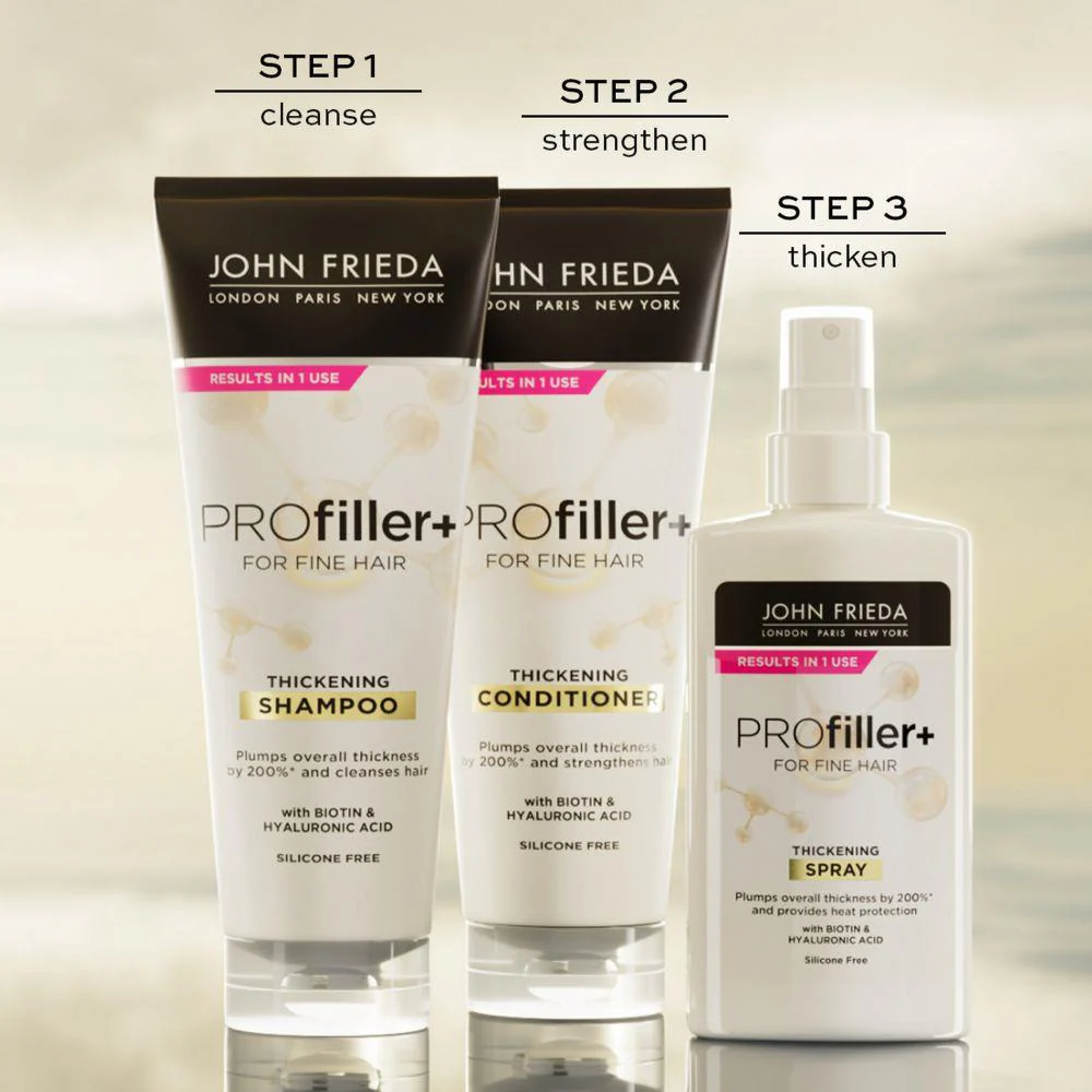 John Frieda PROfiller+ For Fine Hair Thickening Shampoo 250ml - Image 3