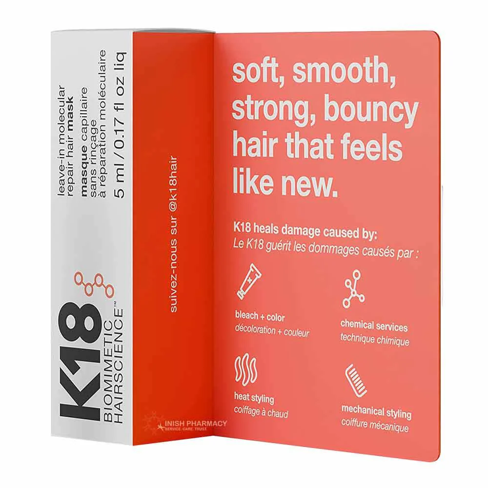 K18 Leave In Molecular Repair Hair Mask 5ml - Image 2