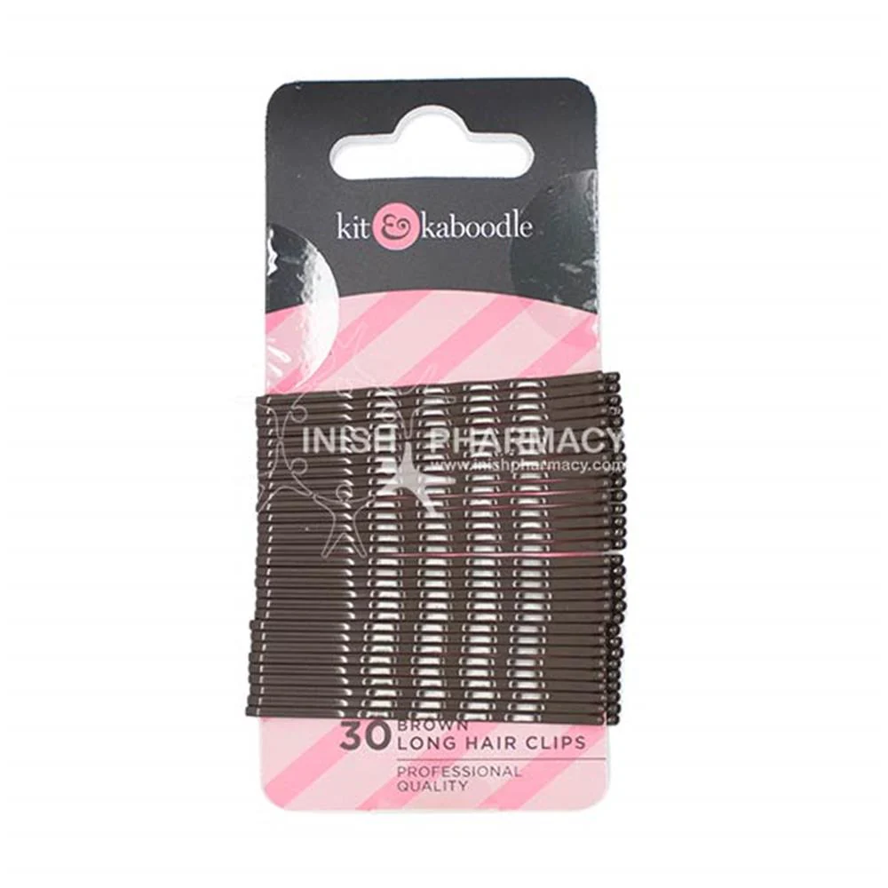 Kit & Kaboodle Brown Long Hair Clips 30 Pack