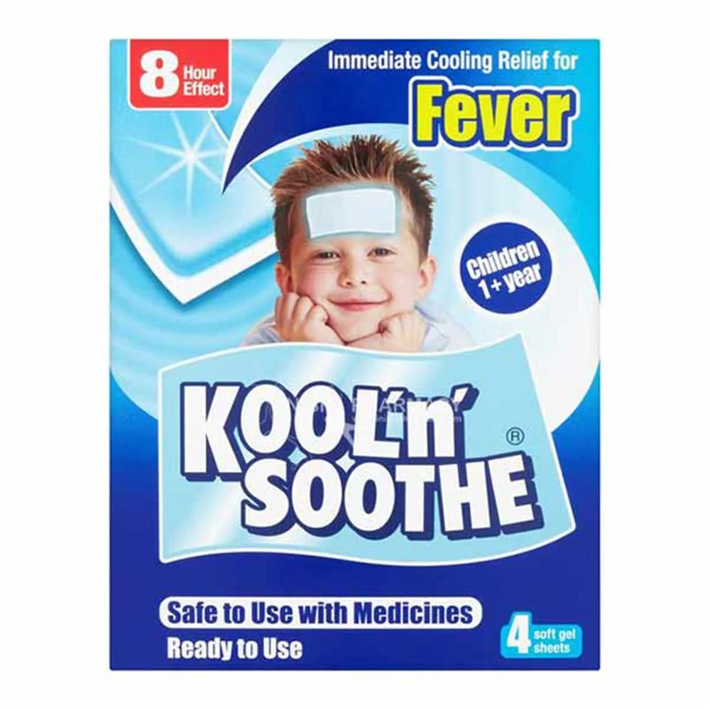Kool N Soothe Fever Soft Gel Sheets For Children 1+Years  4 Pack