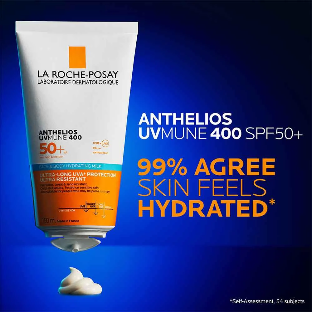 La Roche Posay Anthelios UVMune 400 Face & Body Hydrating Milk SPF50+ 150ml - Image 8
