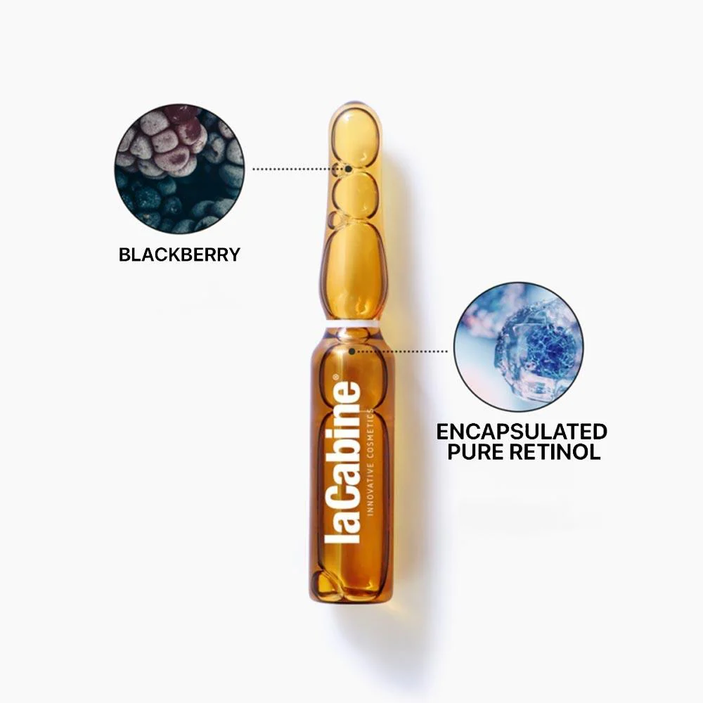 LaCabine Pure Retinol Ampoule - Texture Smoothe & Skin Tone 10 x 2ml - Image 3
