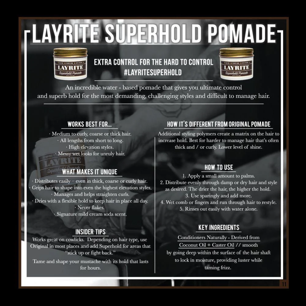 Layrite Superhold Pomade 120g - Image 4
