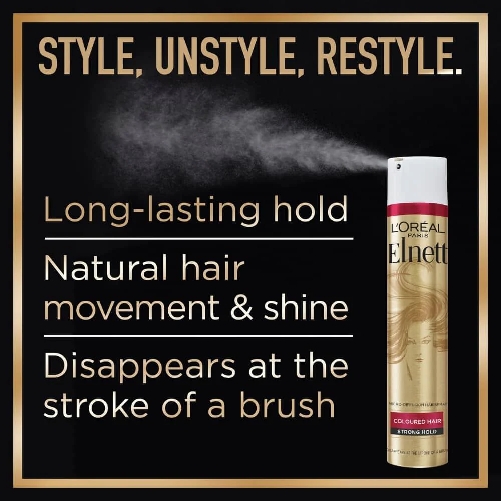 L'Oreal Elnett Extra Strong Hold Hairspray 200ml - Image 2