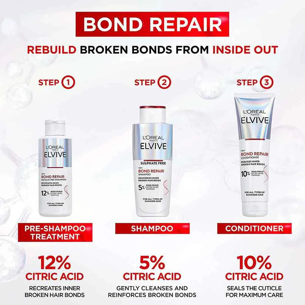 L'Oreal Elvive Bond Repair Conditioner 150ml - Image 4