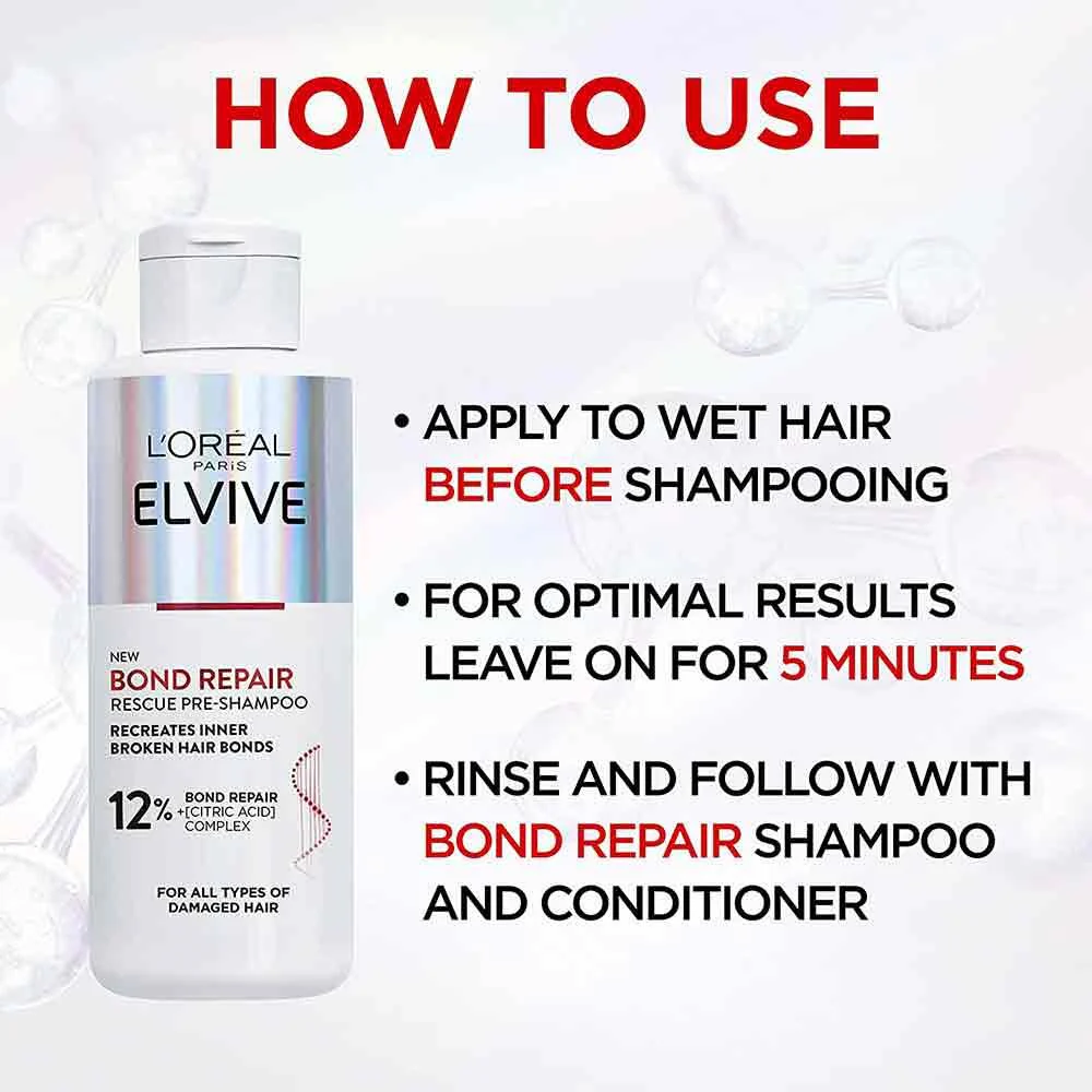 L'Oreal Elvive Bond Repair Pre Shampoo 200ml - Image 3