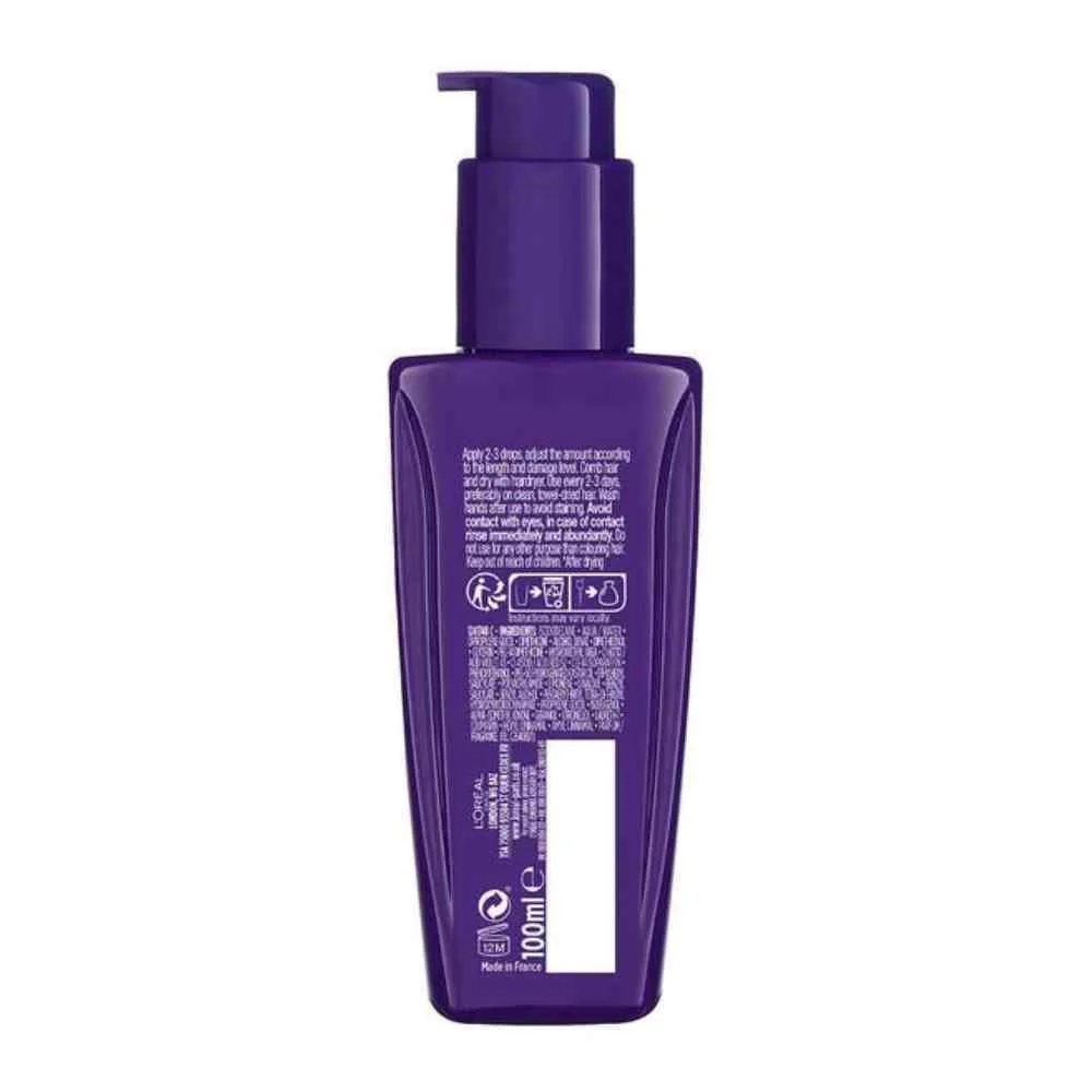 L'Oreal Elvive Colour Protect Purple Reviving Oil For Blonde Bleached Hair 100ml - Image 2
