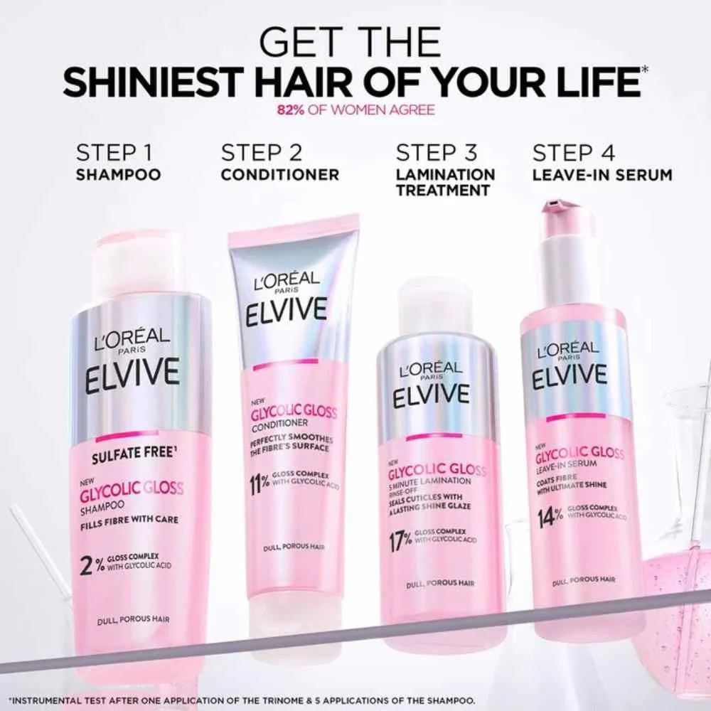 L'Oreal Elvive Glycolic Gloss Leave In Serum 150ml - Image 7