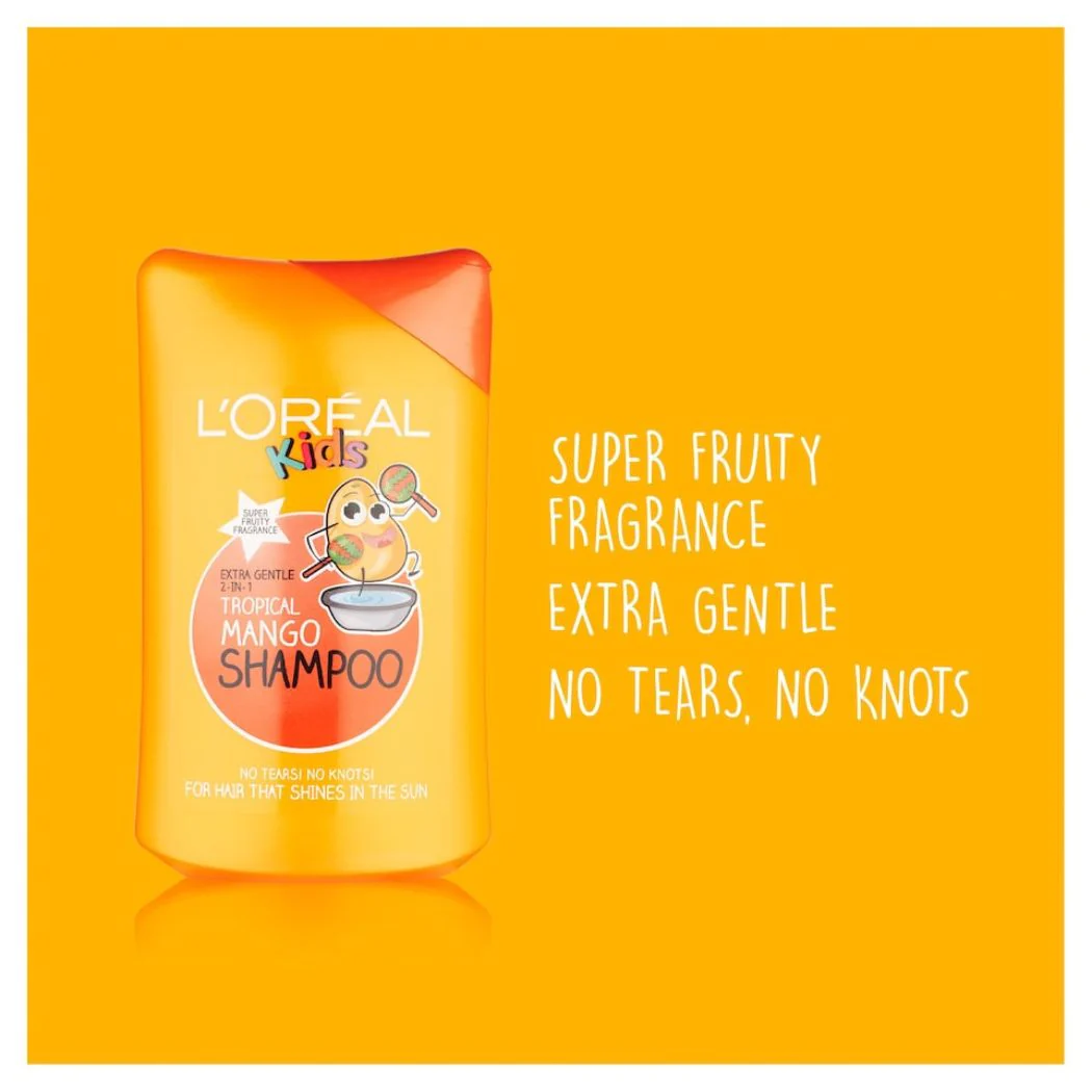 L'Oreal Kids Tropical Mango 2in1 Shampoo 250ml - Image 2