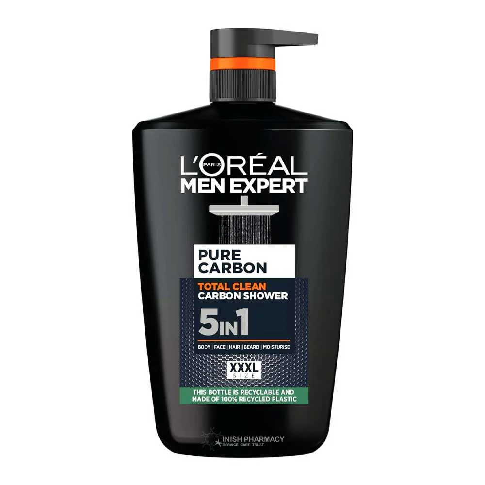 L'Oreal Men Expert Pure Carbon Total Clean 5 in 1 Shower Gel 1000ml
