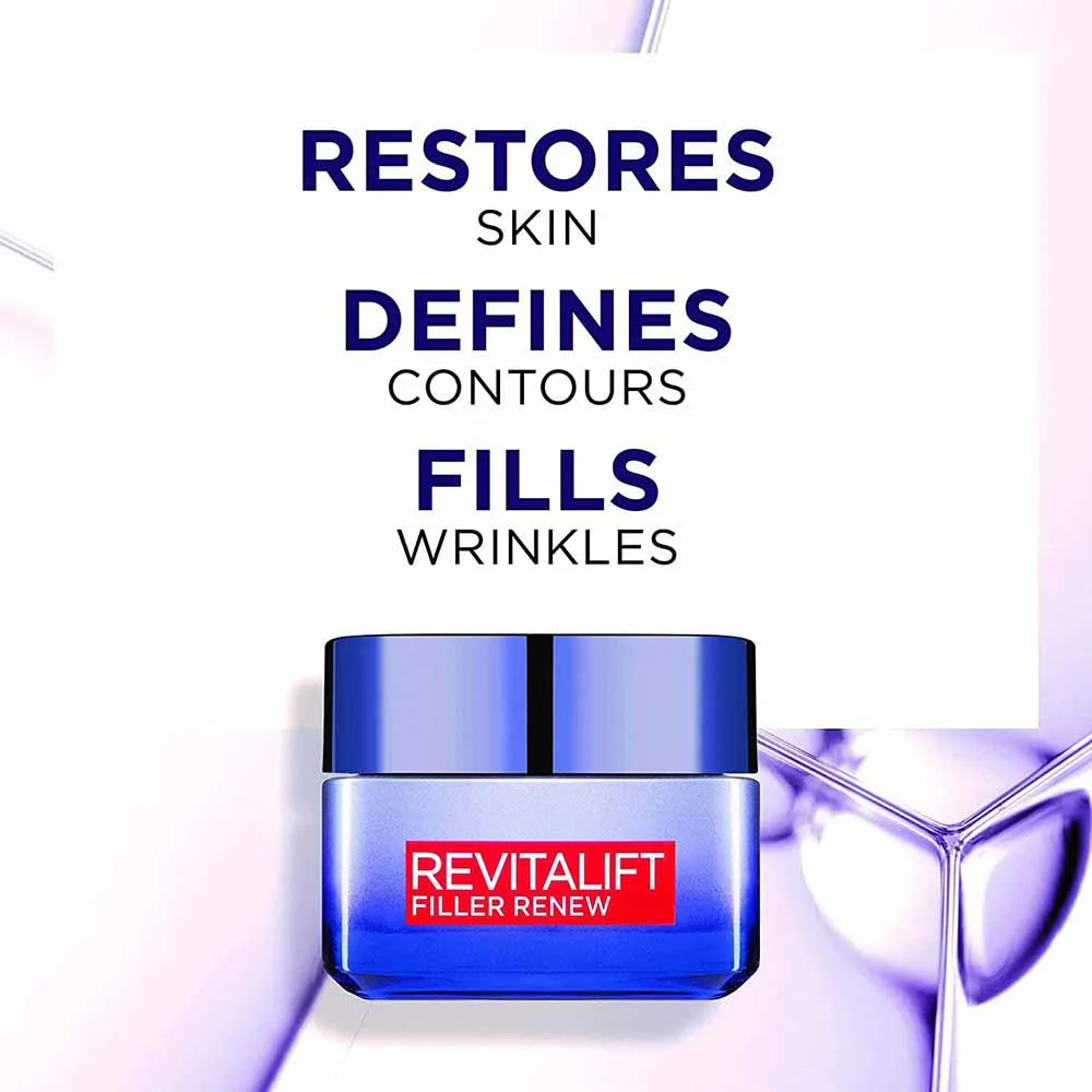 L'Oreal Paris Revitalift Filler Renew Anti-Wrinkle Night Cream 50ml - Image 3