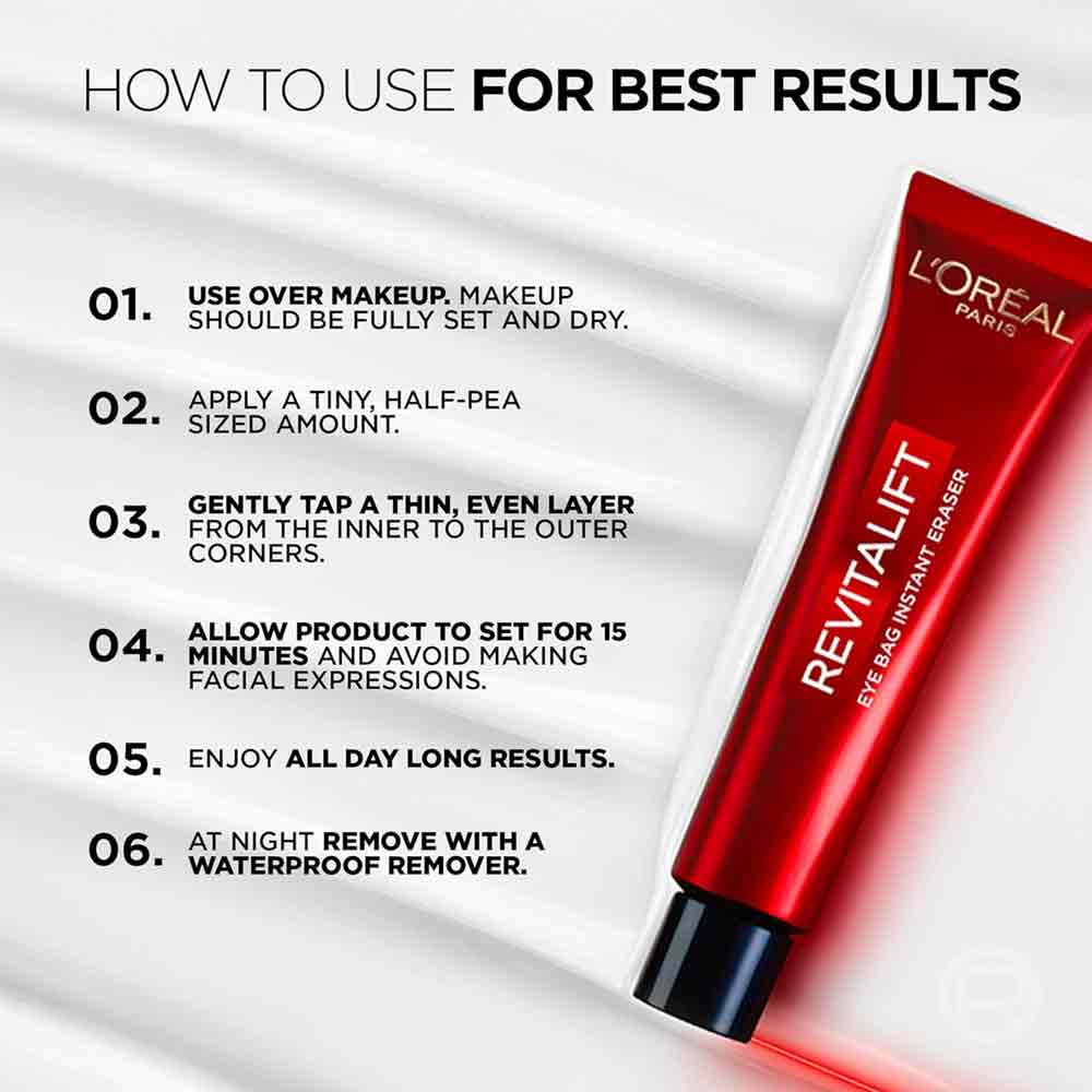 L'Oreal Paris Revitalift Laser Eye Bag Instant Eraser 15ml - Image 4